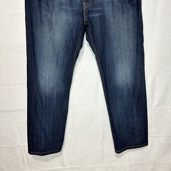 Levi's 505 Regular Fit Straight Leg Blue Denim High-Rise Jeans Size 40x30 - Picture 2 of 9